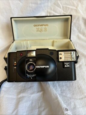 Olympus XA2 Compact Film Camera in Black with A11 Flash